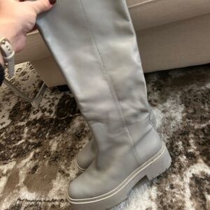 Sam Edelman Light Gray Knee-High Boots